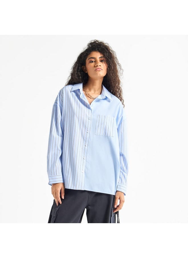 FAV Striped Shirt with Collar and Long Sleeves  - Image 1