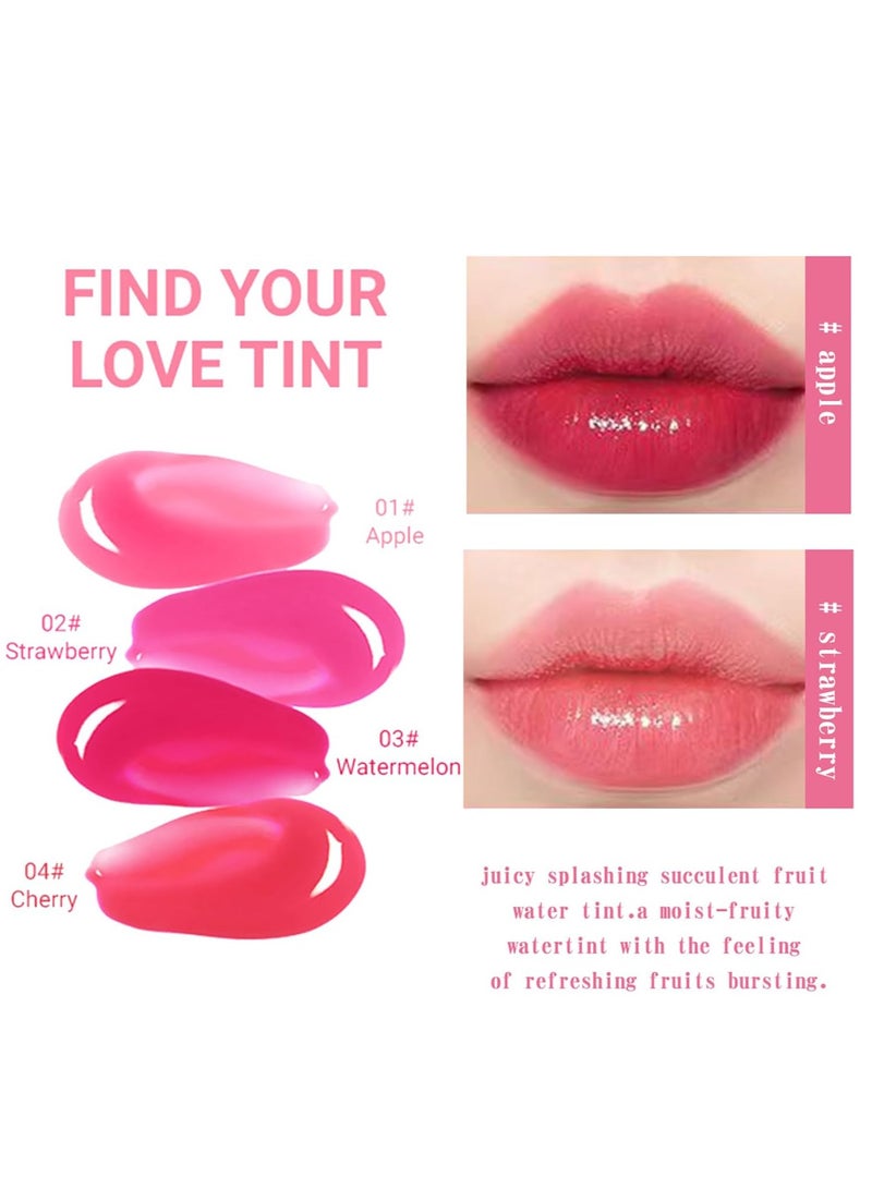 FAFAMOON Lip Tint Stain Set, Mini Liquid Water Tint,Korean Lip Gloss Moisturizing Natural,Long Lasting Waterproof,Multi-Use Lip and Cheek Tint(Watermelon) - Image 5