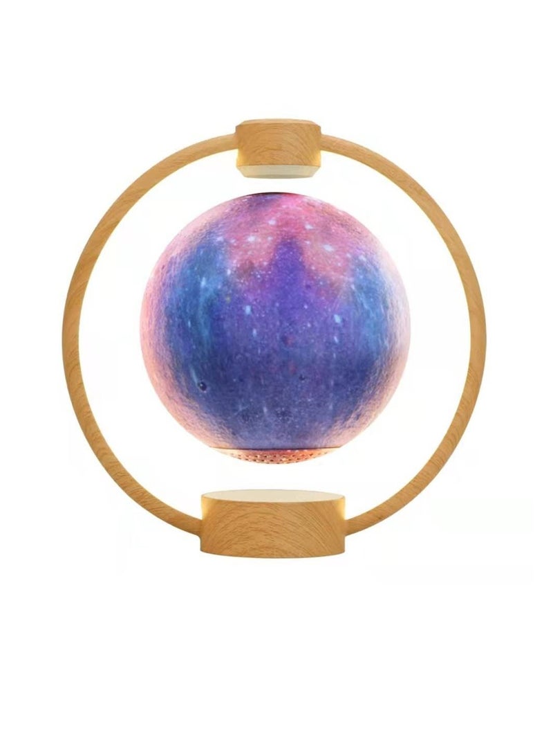 DIGI CORE 360 Spinning RGB Light Magnetic Levitation Floating Starry Moon Lamp Light With Remote Control And Bluetooth Speaker For Bed Room Decoration And Side Table Lamp - Image 1