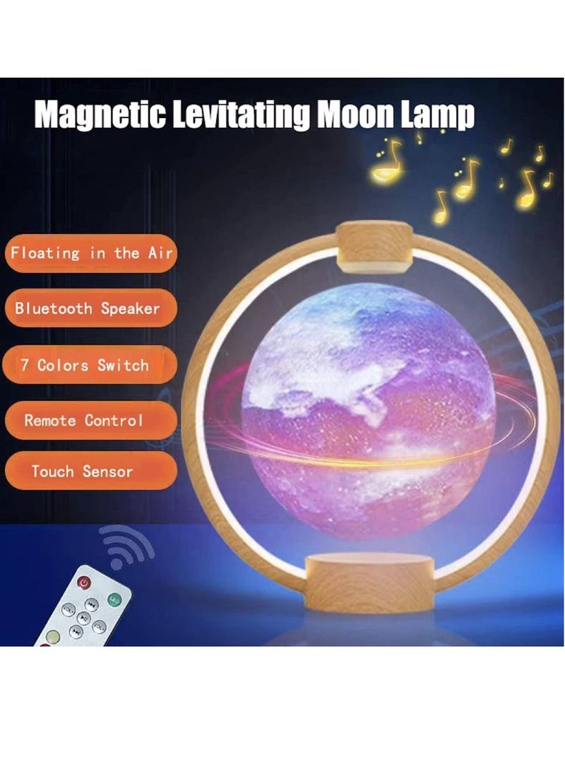 DIGI CORE 360 Spinning RGB Light Magnetic Levitation Floating Starry Moon Lamp Light With Remote Control And Bluetooth Speaker For Bed Room Decoration And Side Table Lamp - Image 5