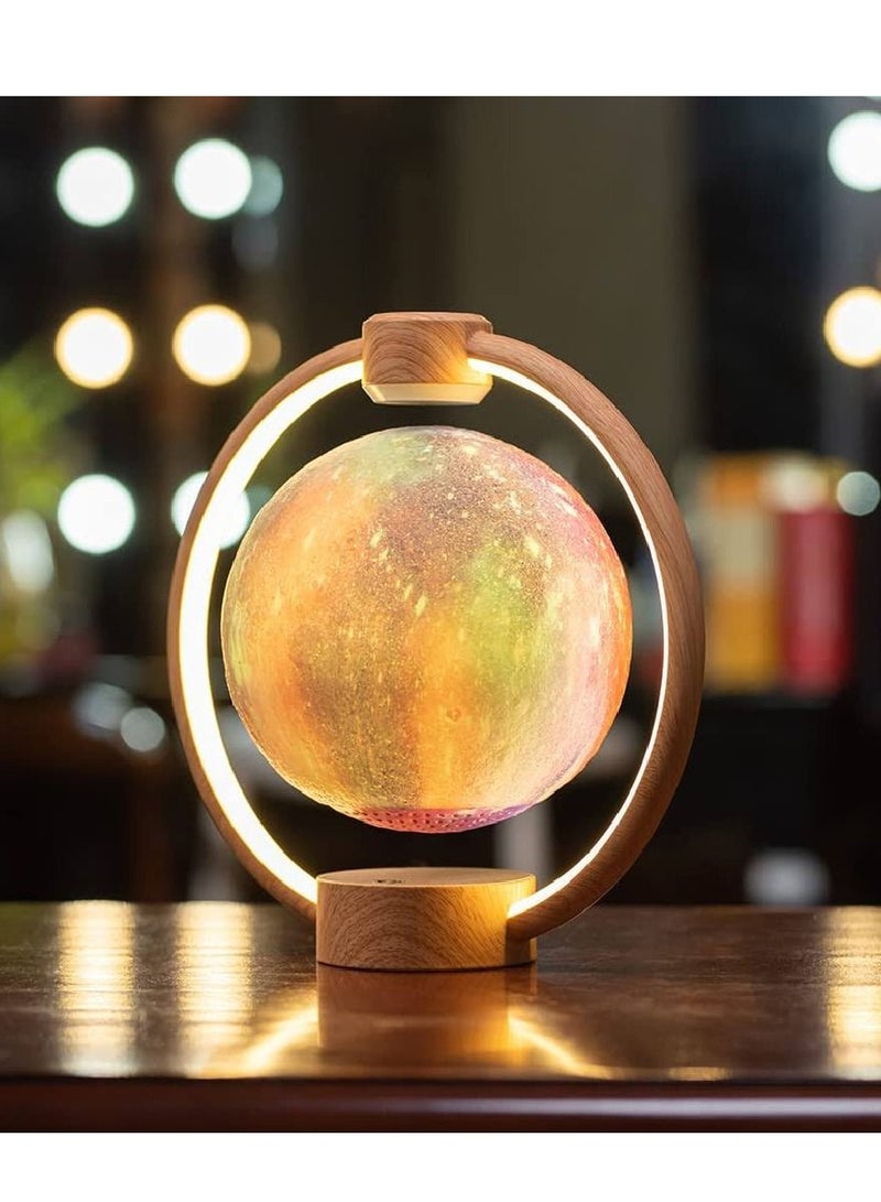 DIGI CORE 360 Spinning RGB Light Magnetic Levitation Floating Starry Moon Lamp Light With Remote Control And Bluetooth Speaker For Bed Room Decoration And Side Table Lamp - Image 4