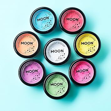 Moon Glow Neon UV Pigment Shakers by Moon Glow Set of 8 colours Cosmetic Bright Neon Powder Eye Shadow Makeup for Face Eyes Body - Image 4