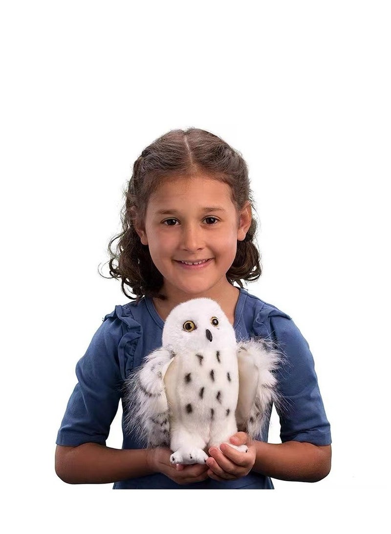 20cm snow-white artificial animal doll, cute snow owl plush owl doll, soft pillow for children - Image 4
