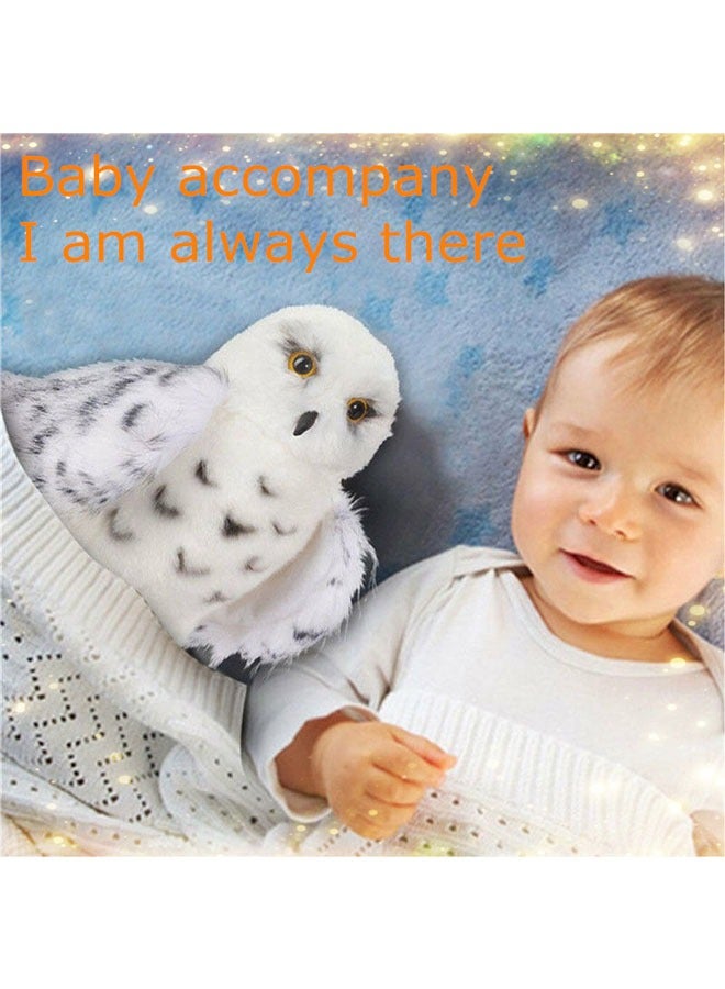 20cm snow-white artificial animal doll, cute snow owl plush owl doll, soft pillow for children - Image 2
