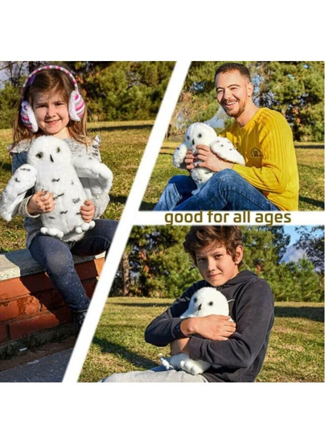 20cm snow-white artificial animal doll, cute snow owl plush owl doll, soft pillow for children - Image 3