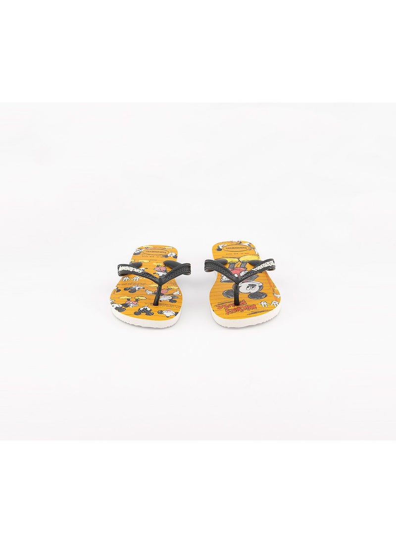 havaianas Kids Disney Stylish Slipper, White and Black and Yellow  - Image 3