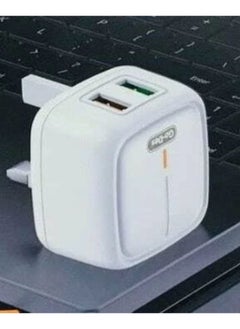 GO-DES 2in1 Charger+Cable Rapid Adapter Set_White  - Image 2