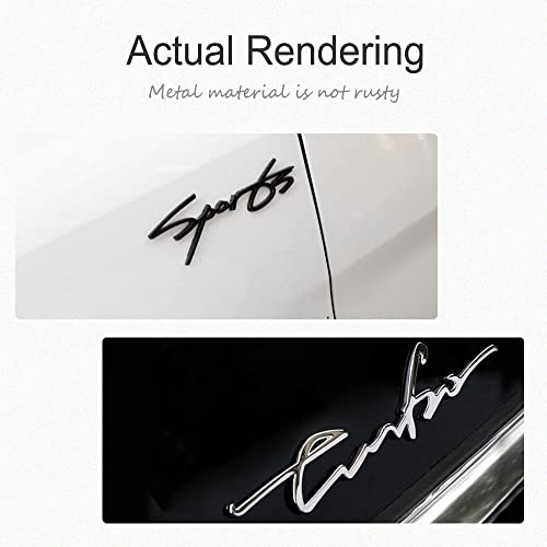 Middrivr Metal Car 3D Metal Turbo Sticker for Car Sticker, 3D Metal Turbo Sticker for Car, Car Turbo Emblems, 3D Premium Car Side Fender Rear Trunk Emblem Logo Badge Decals for All Cars (Sliver) - Image 4