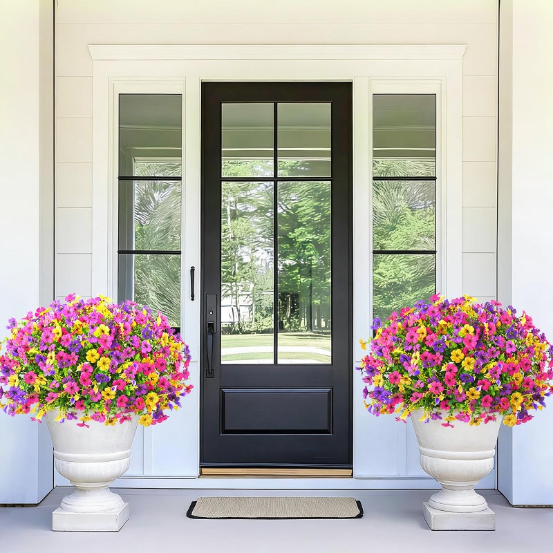 BLEUM CADE Artificial Flowers for Outdoors, 24 Bundles Faux Plants Outdoor Artificial Flowers for Decoration, UV Resistant Fake Flowers Artificial Plants & Flowers for Outdoors Garden Decor - Image 2