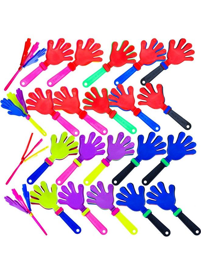 Resinta 24 Pieces Hand Clappers Plastic Noisemaker Noise Makers With Drawstring Bag For Fiesta Party Birthday Favors 7.5 Inch - Image 2