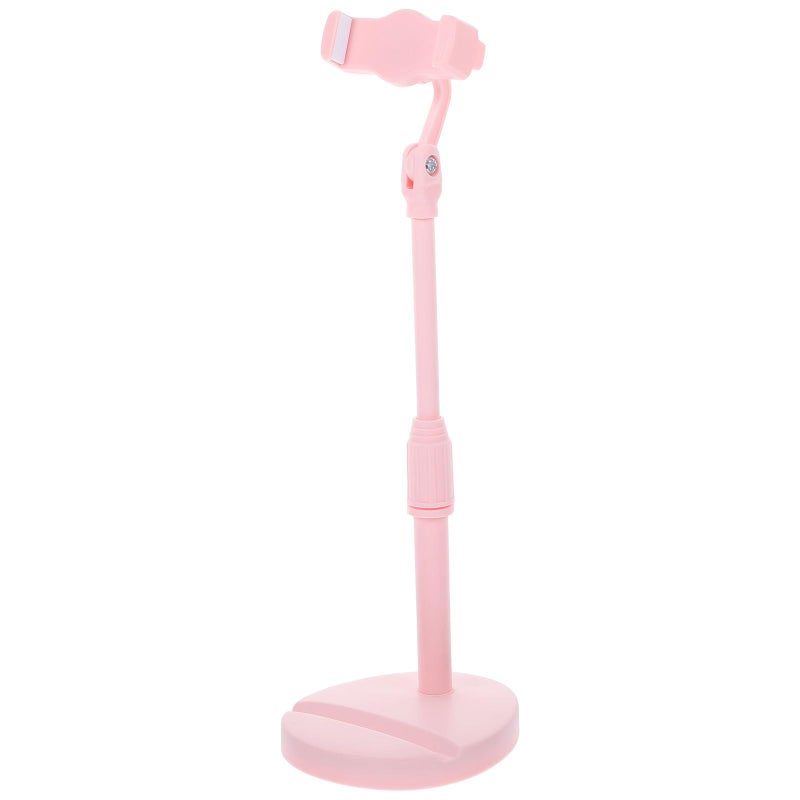 Adjustable Telescopic Desktop Phone Stand Foldable Portable Mobile Mount Pink - Image 2