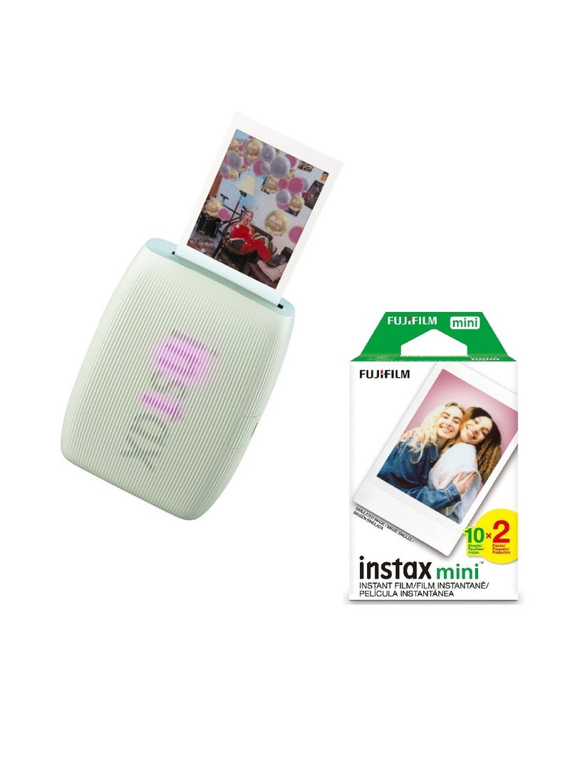 FUJIFILM Fujifilm Instax Mini Link 3 Printer With Mini 20 Sheet (Sage Green)  - Image 1