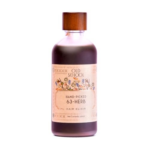 Old School Rituals 63-Herb Hair Oil Elixir | With Coconut, Bhringraj, Hibiscus, Amla & Vetiver | Strengthens Roots, Reduces Hair Fall, Promotes Growth | Natural & Clean Beauty Formula – 100ml - Image 1