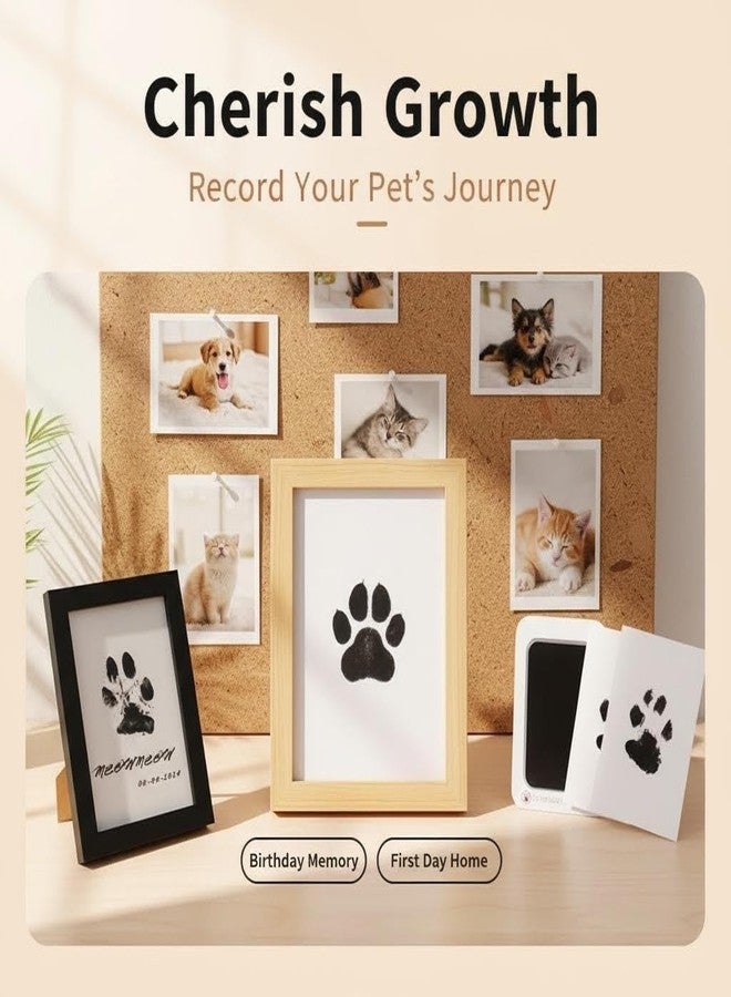 Inkless Paw Print Kit for Dogs - Mess-Free Dog Paw Print Kit, Pet Paw Impression Kit for Cats & Babies, Clean Touch Dog Print Kit with Ink Pad & Wooden Frame, Keepsake Gift for Pet Lovers & New Moms - Image 4