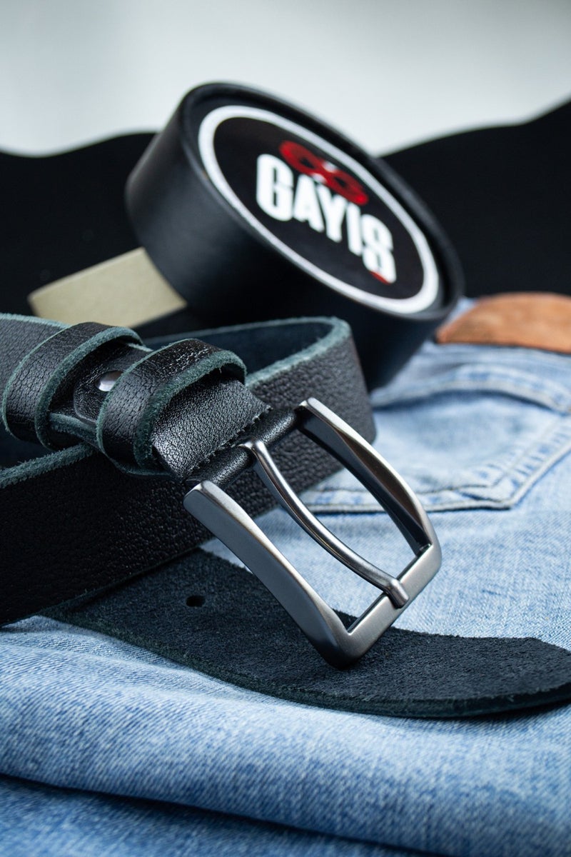 Gayış Gaış Special Boxed| Premium 100% Leather | Men's Denim-Fabric Trouser Belt | Soft Italian Leather Belt - Image 5
