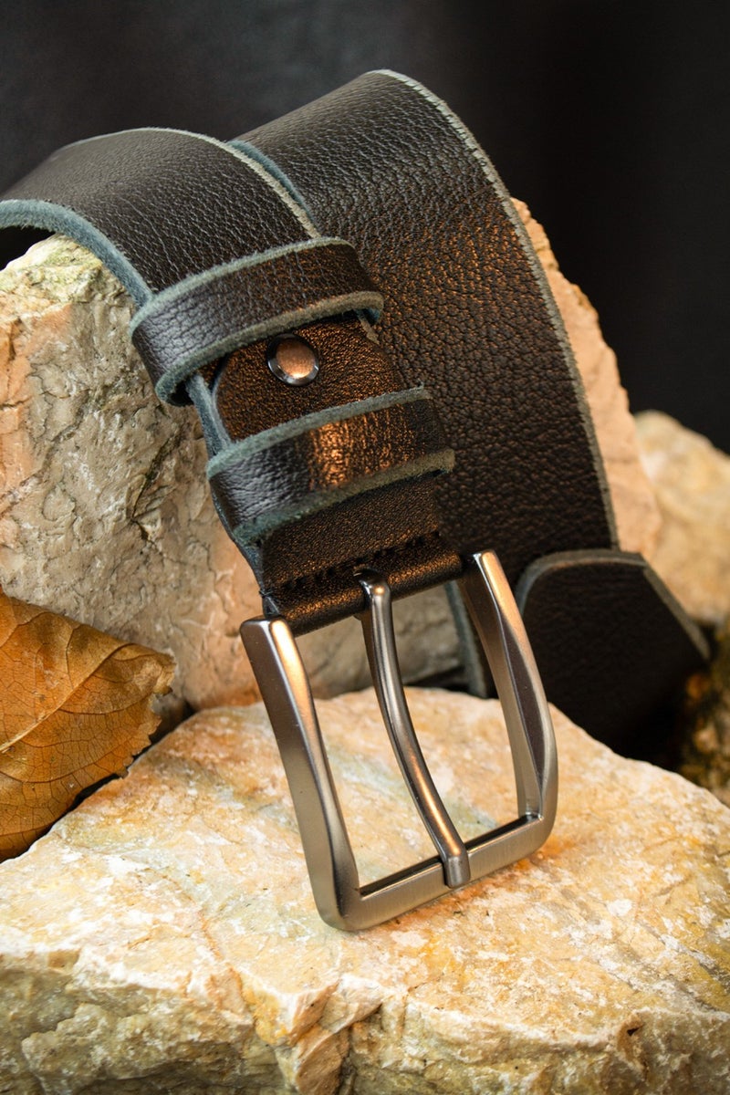 Gayış Gaış Special Boxed| Premium 100% Leather | Men's Denim-Fabric Trouser Belt | Soft Italian Leather Belt - Image 4