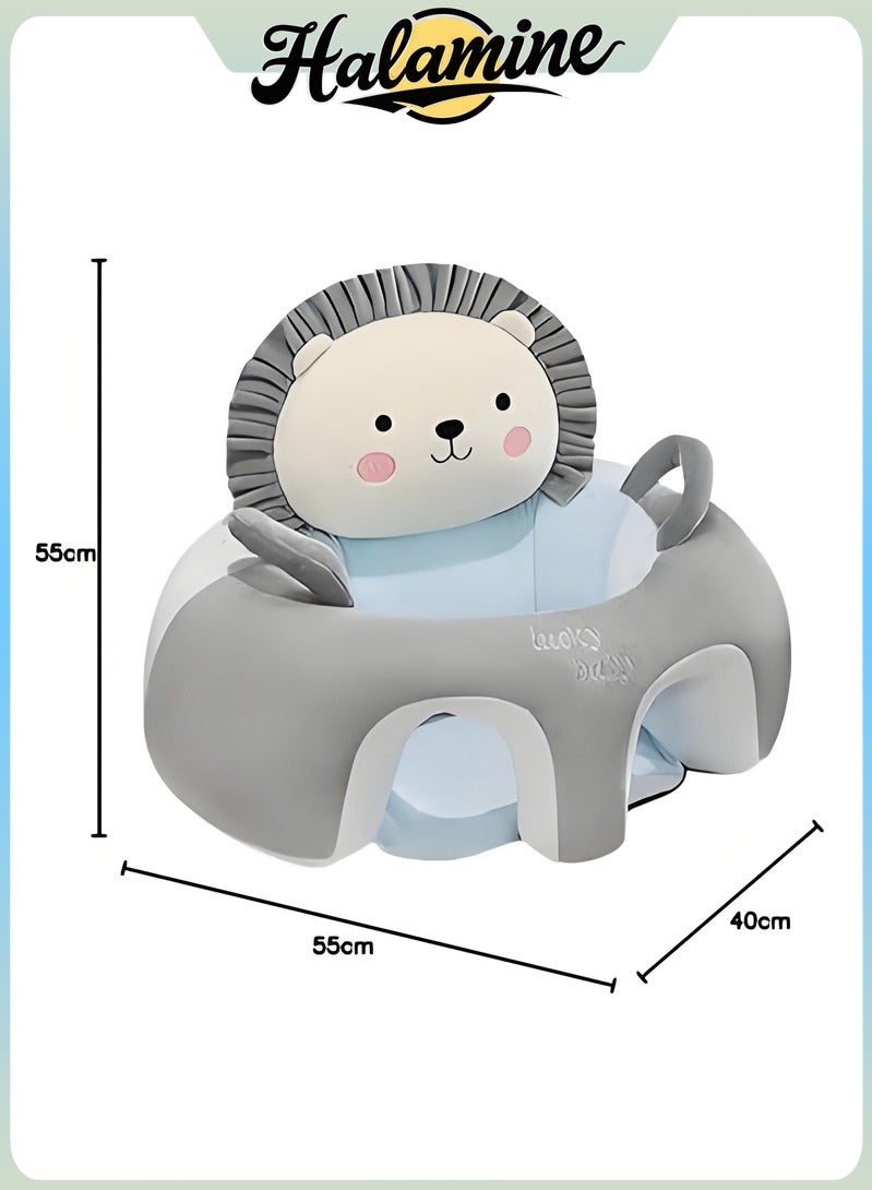 Halamine Baby Seat Chair ，Children's Plush Chair ，Sofa Chair for Children's Room， Baby Seat Aid Support Seat Learning Sitting Safety Seat Cushion Cuddly Toy Animal Children's Chair Plush Toys Toddler Furniture - Image 2