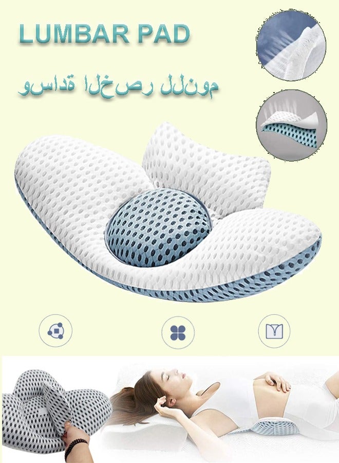 Sleeping Lumbar Cushion, Lumbar Pillow, Lumbar Disc Herniation Lumbar Support, Lumbar Support Pillow, Lying Height Adjustable, Relax Spine Sleeping Semicircular Lower Back Support Cushion  - Image 1
