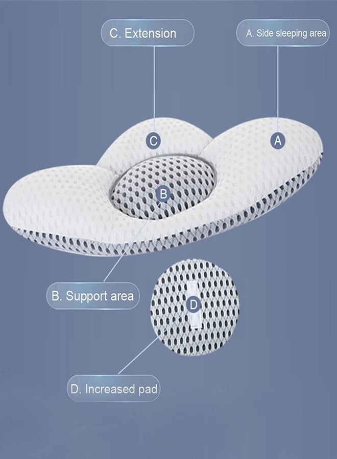 Sleeping Lumbar Cushion, Lumbar Pillow, Lumbar Disc Herniation Lumbar Support, Lumbar Support Pillow, Lying Height Adjustable, Relax Spine Sleeping Semicircular Lower Back Support Cushion  - Image 5