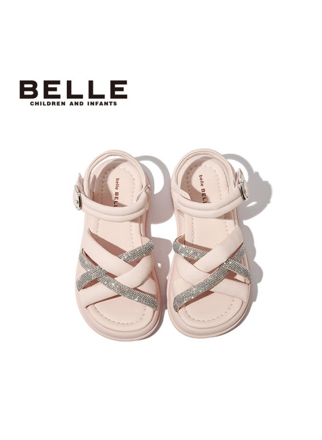 Belle Children's Sandals, Summer Girls' Princess Shoes, Fashionable Casual Shoes For Older Children, Pink, Size 31 - Image 3