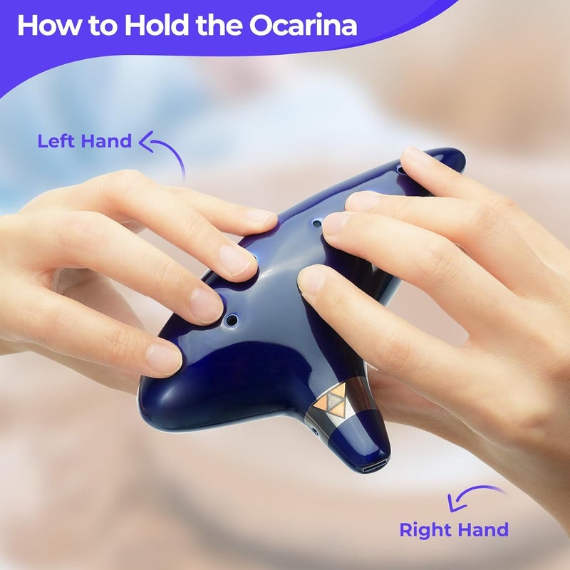 Ohuhu Zelda Ocarina with Song Book - 12 Hole Alto C Ceramic Ocarina for Zelda Fans - Image 2