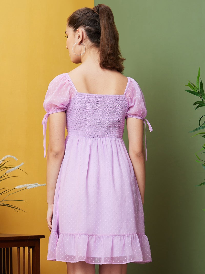 globus Globus Women Lavender Fit & Flare Dress  - Image 3