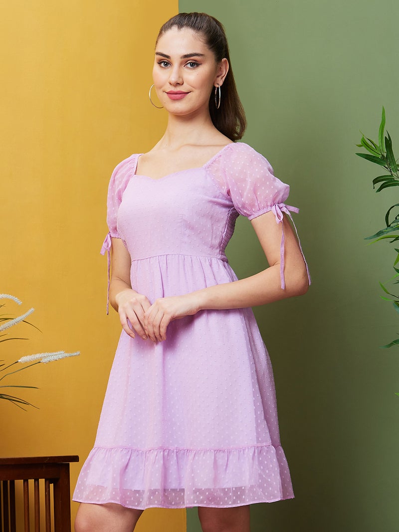 globus Globus Women Lavender Fit & Flare Dress  - Image 2