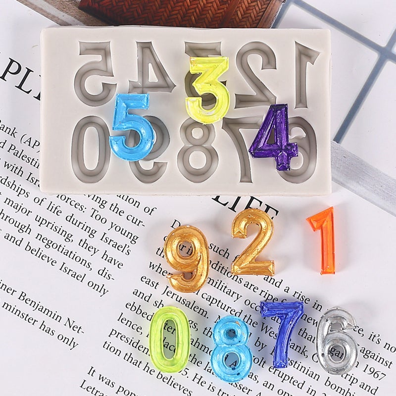 2pcs Silicone Number 0-9 Cake Molds Silicone Baking Molds Number Cookie Molds - Image 4