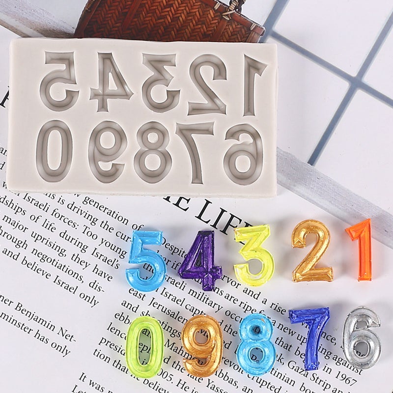 2pcs Silicone Number 0-9 Cake Molds Silicone Baking Molds Number Cookie Molds - Image 3