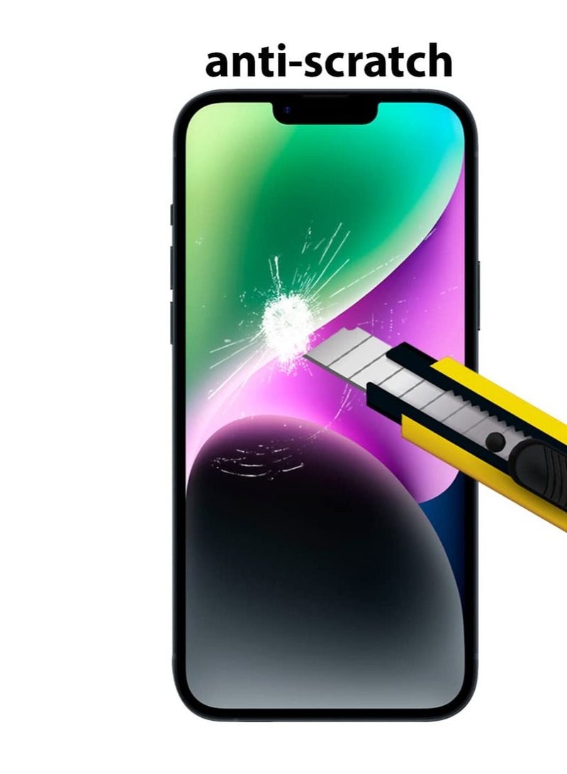 BORTONY Screen Protector For 14/13/13 Pro [6.1 Inch] Compatible with iPhone 14/13/13 Pro Full Coverage 9D Tempered Glass Film For Apple iPhone 14/13/13 Pro Clear/Black - Image 5