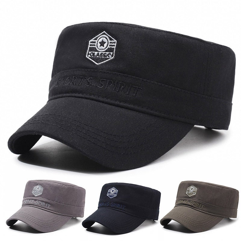 قبعة مسطحة عصرية للرجال بسيطة لأربعة مواسم قبعة تنفس بريطانية خفيفة الوزن - Image 2