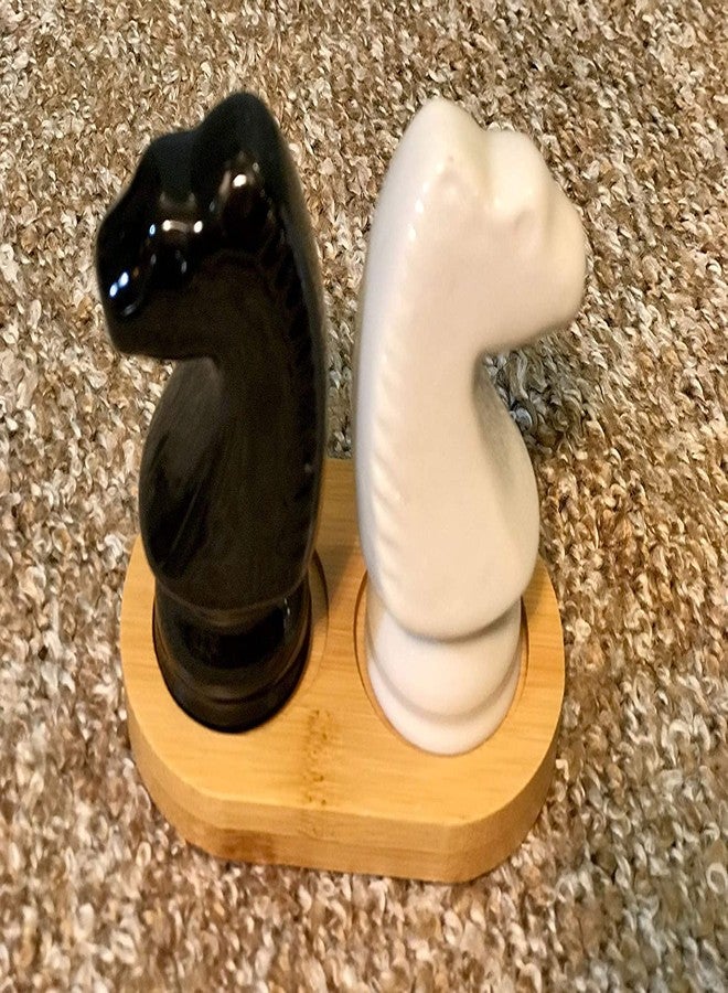 Vilon Italian Premium 2 Piece Ceramic Hours Shape Beautiful Salt & Paper Seasoning and Spice Shakers Cute, Novelty, Modern and Vintage Set Perfect for Your Kitchen/Dinning Table - Image 2