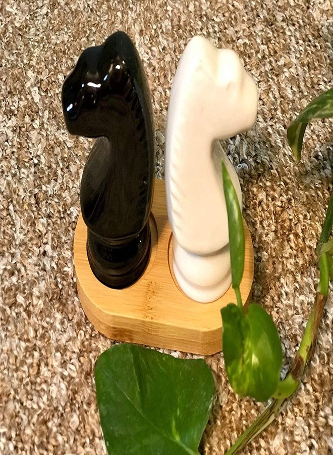 Vilon Italian Premium 2 Piece Ceramic Hours Shape Beautiful Salt & Paper Seasoning and Spice Shakers Cute, Novelty, Modern and Vintage Set Perfect for Your Kitchen/Dinning Table - Image 4