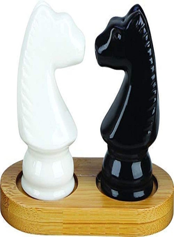 Vilon Italian Premium 2 Piece Ceramic Hours Shape Beautiful Salt & Paper Seasoning and Spice Shakers Cute, Novelty, Modern and Vintage Set Perfect for Your Kitchen/Dinning Table - Image 1