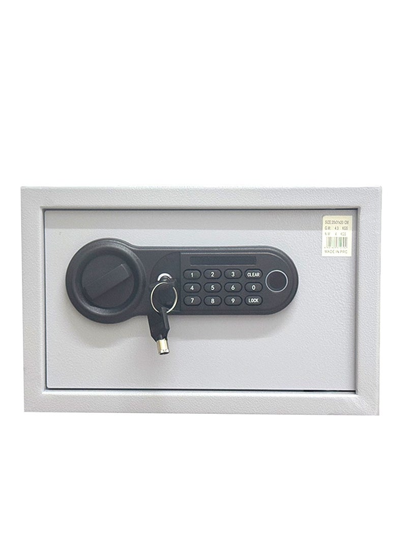 خزنة أمنية رقمية فاخرة مقاومة للحرائق ، مزودة ببصمة ولوحة أرقام الكترونية وقفل ومفتاح مادي 20*31*20 سم - Image 3