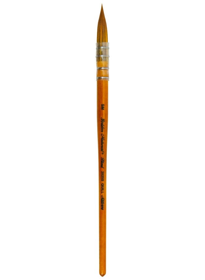 Silver Brush Limited Silver Brush Limited 2025S Golden Natural Quill Brush for Watercolor, Oil, and Acrylic, Size Small, Short Handle - Image 1