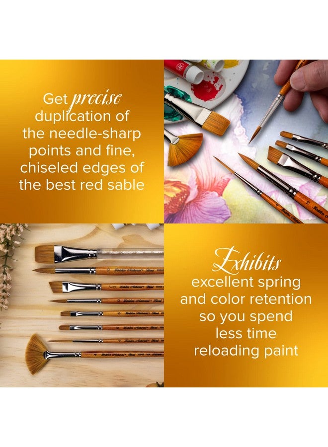 Silver Brush Limited Silver Brush Limited 2025S Golden Natural Quill Brush for Watercolor, Oil, and Acrylic, Size Small, Short Handle - Image 4