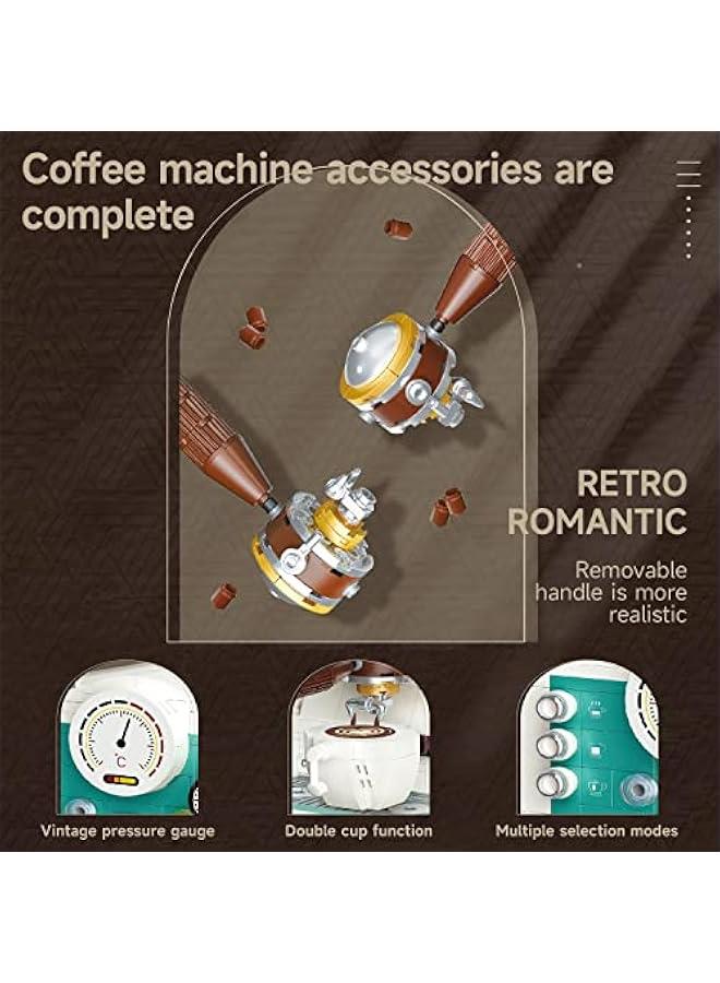 Coffee Machine Model Building Blocks Set, Coffee Bean Grinder Machine Toy Set Home Decoration Collection, Nice Gift with Beautiful Gift Box for Building Blocks Lover  - Image 4