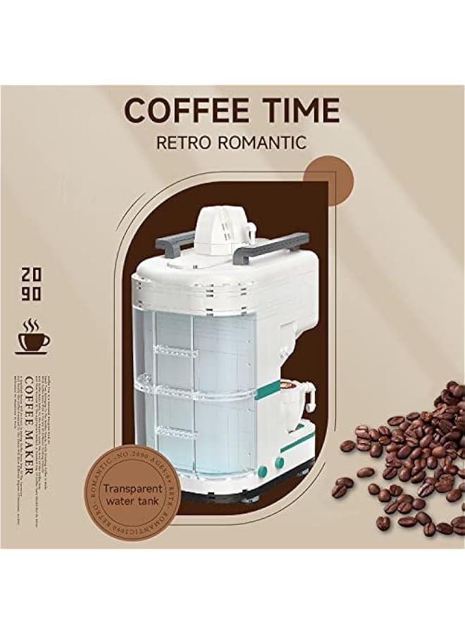 Coffee Machine Model Building Blocks Set, Coffee Bean Grinder Machine Toy Set Home Decoration Collection, Nice Gift with Beautiful Gift Box for Building Blocks Lover  - Image 5