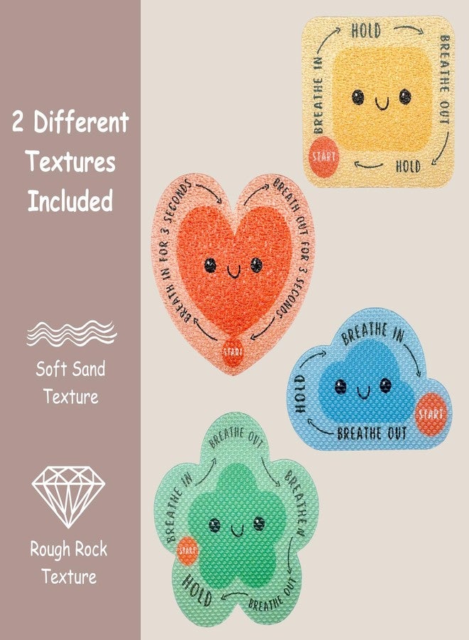 Corbekel 48 Pcs Anxiety Sensory Stickers in 2 Different Texture, Breathing Feature Calm Strips for School Counselor Supplies, Cute Fidget Calming Stickers for Kids, Teens & Adults - Image 4