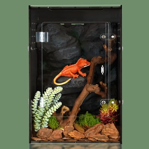 maiyuolg Reptile Tank 12x12x18 Terrarium PVC Reptile Enclosure for Gecko Snake and Lizard Compact TreeDwelling Terrarium for Small Pets - Image 1