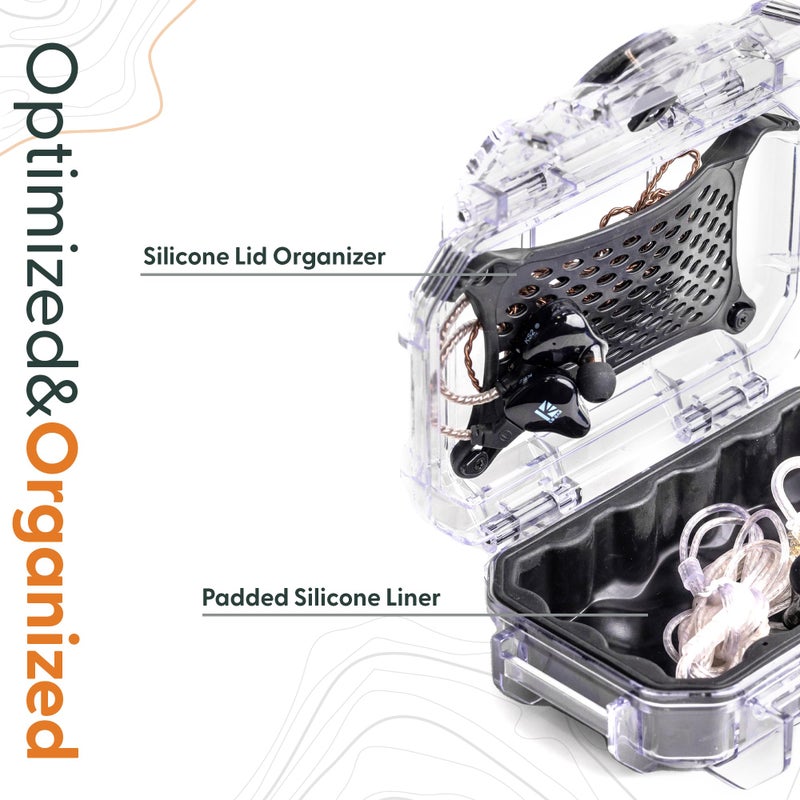 Evergreen | in Ear Monitor Protective Cases for IEM - Waterproof/USA Made - Suitable for KZ ZS10/ZS10 Pro/ZSN/ZST/AS10/AS16/Sure SE215-CL/SE201-K (52 Black) - Image 3