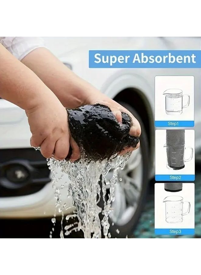 Reusable Grey Microfiber Cleaning Cloth Super Absorbent Shower Tile Wet Wipes 15 75x23 62 Inch - Image 3