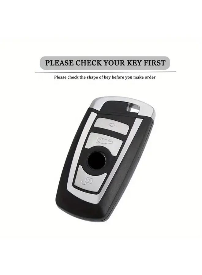 TPU Car Key Cover For BMW 1 3 5 7 Series Durable Remote Shell Fob In White Protects Vehicle Interior Easy Button Access Sleek Design Concealed Button Car Key Holder - Image 3