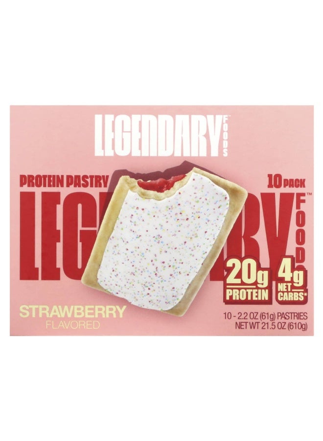 Legendary Foods Legendary Foods, Protein Pastry, Strawberry, 10 Pack, 2.2 oz (61 g) Each 