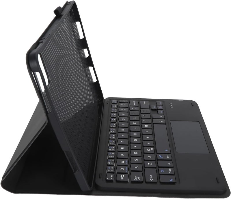 حافظة لوحة مفاتيح بلوتوث لاسلكية رفيعة من البولي يوريثان لجهاز Pad 6 و Pad 6 Pro مقاس 11 بو��ة 2023، قابلة للفصل مع لوحة لمس وامتصاص مغناطيسي، متوافقة مع iOS، مقاومة للخدوش (أسود) - Image 4