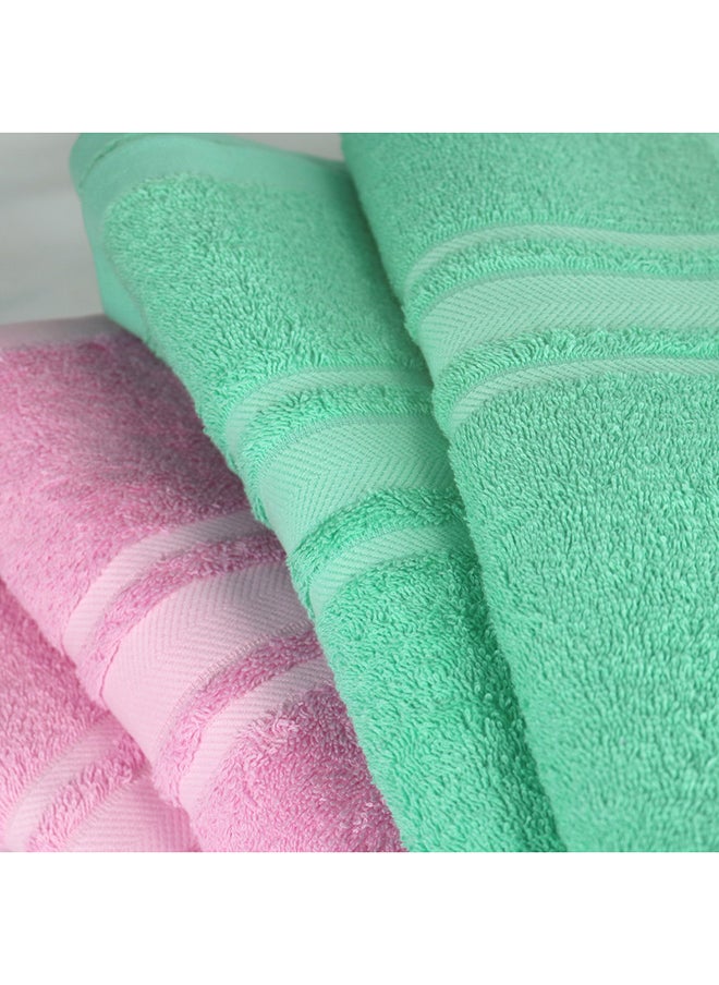White Rose 4 Piece Bathroom Towel Set Sir Henry 450 Gsm 100% Cotton Terry 2 Bath Towel 70X140 Cm & 2 Hand Towel 50x90 cm Assorted Color Soft Feel Super Absorbent  - Image 2