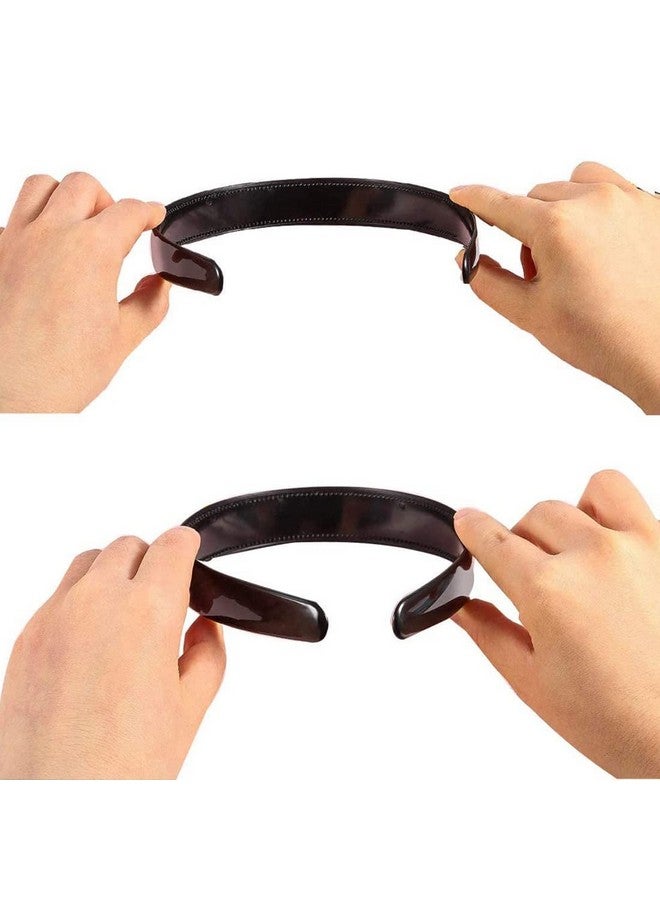 XUTONG Plastic Headbands20 Pack Black Plain Craft Plastic Headbands1 Inch Plastic Hard Headband With Teeth Head Band Women Girls - Image 2
