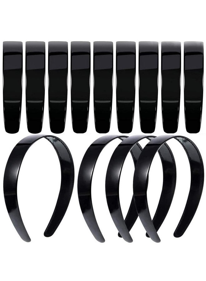 XUTONG Plastic Headbands20 Pack Black Plain Craft Plastic Headbands1 Inch Plastic Hard Headband With Teeth Head Band Women Girls - Image 1