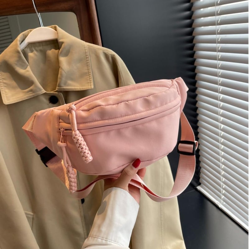 Tressential Waist Bag for Men Women | Cross Body Fanny Pack Sling Bag for Hiking, Travel, Camping, Outdoor Sports, Cycling | Money Belt with Adjustable Strap (Pink) - Image 4